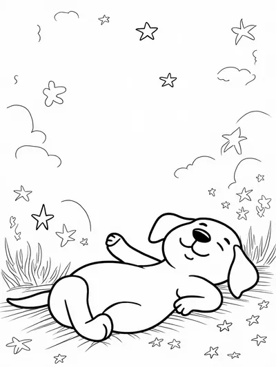 Puppy dreaming of adventure