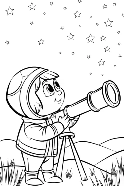 Captain Barnacles stargazing