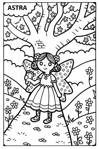 Astra the Fairy Coloring Page