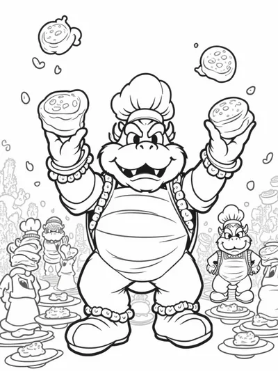 Bowser baking alien treats