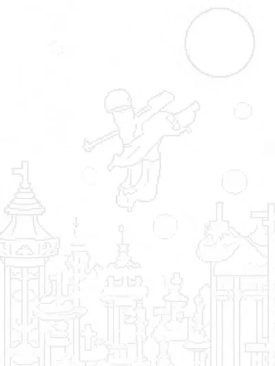 Ninja flipping on circus rooftops