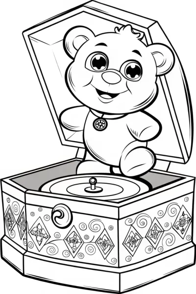 Cheer Bear in a music box