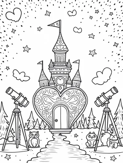 Heart-shaped observatory of love