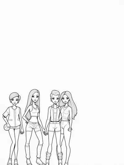 Bratz dolls in a fashion lab