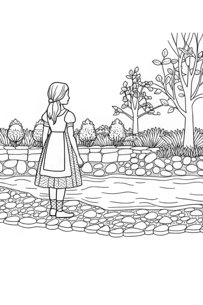 Alice by the riddling river