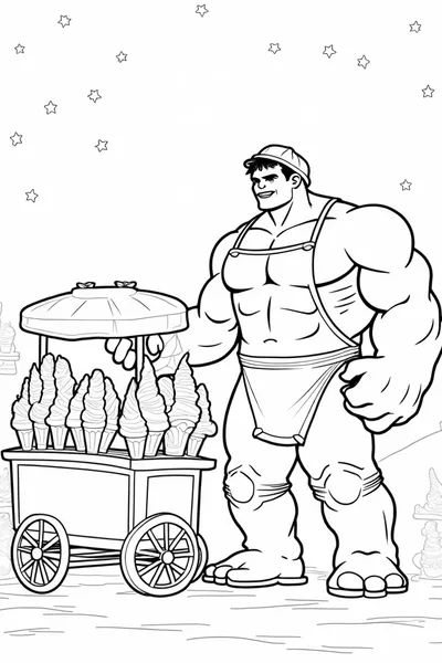 Hulk as a cosmic ice cream vendor
