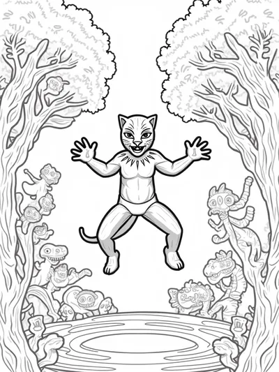 Black Panther’s treetop adventure