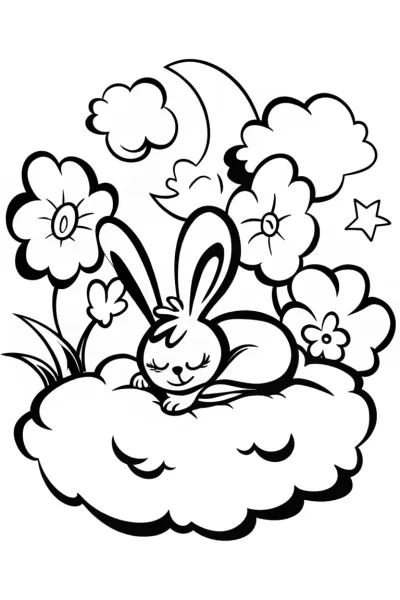 Banban’s dreamland garden escape coloring page