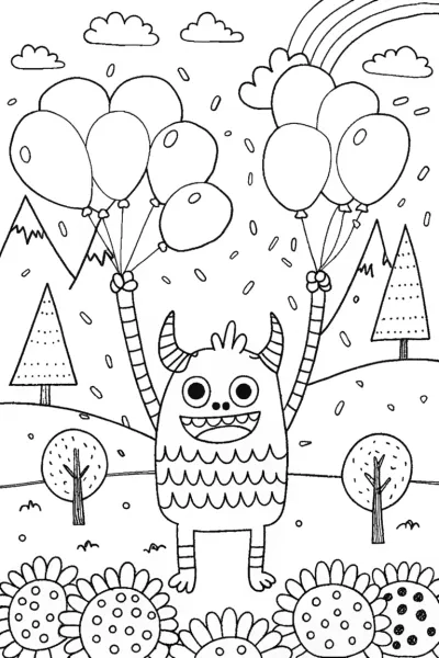 77 Monster Coloring Pages