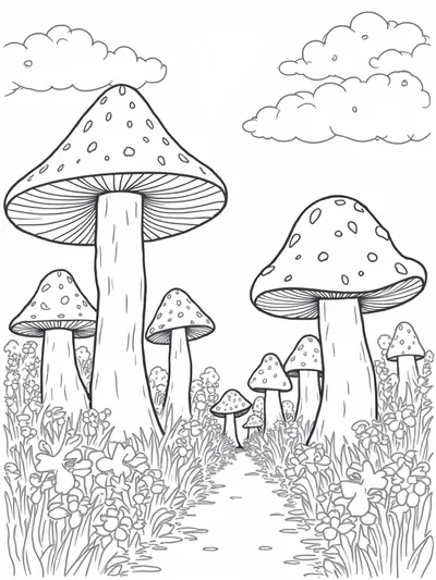 Gnome village in springtime