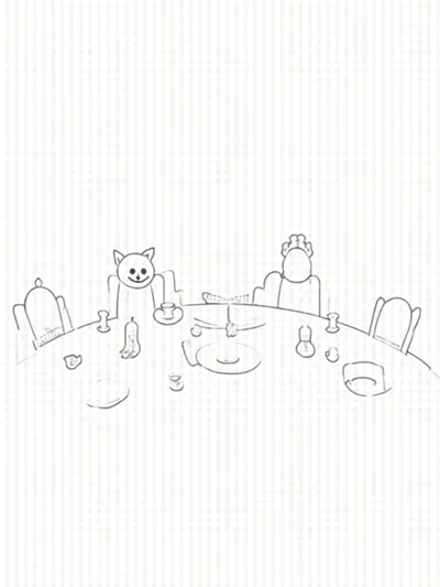 Whiskers the Cat’s tea party
