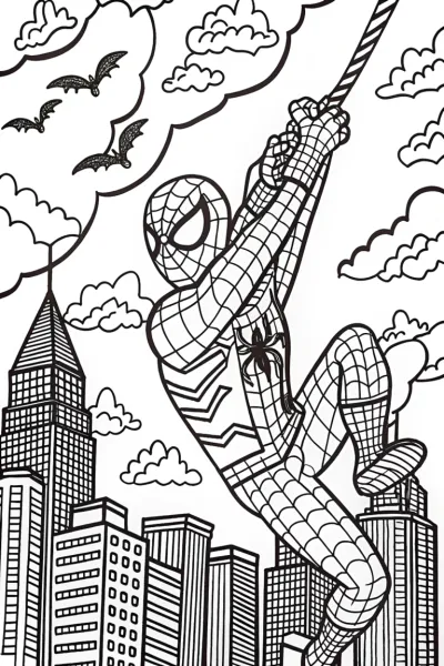 Miles Soars Through the Cityscape