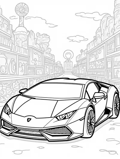 Lamborghini candy factory scene