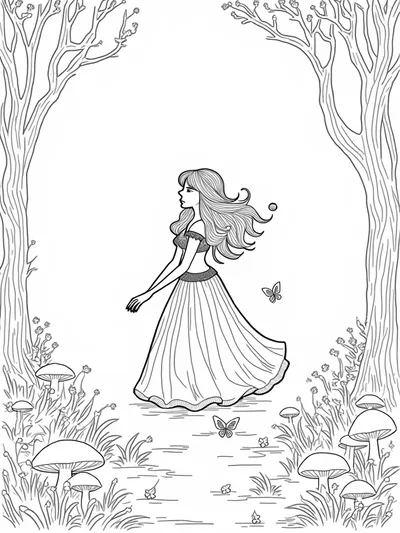 Princess playing with shadows