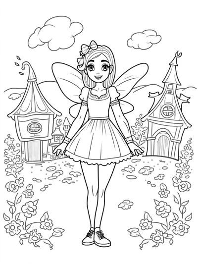 Gabby in a fairytale village