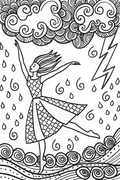Lightning Dancer in a Stormy Dance
