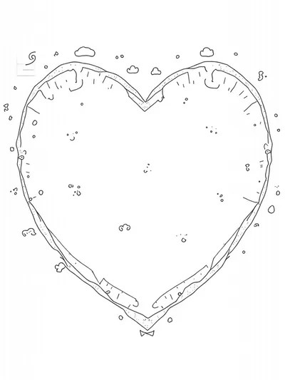 Heart-shaped treasure map