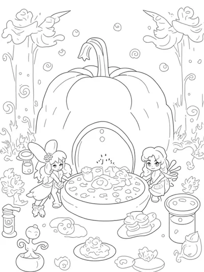 Fairies in the pumpkin bakery