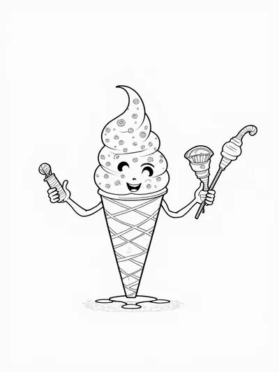 Ice cream cone concert conductor