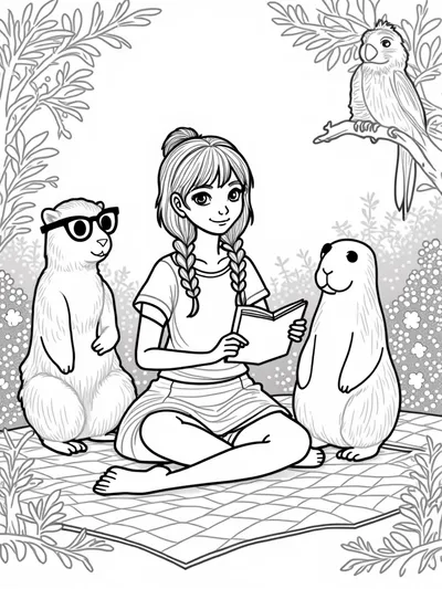Mirabel sketching magical animals