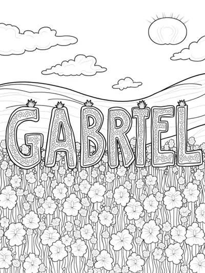 Gabriel in a magical garden