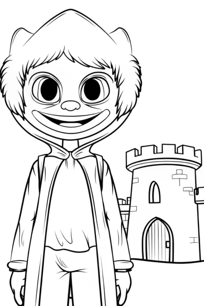 Huggy Wuggy at the poppy castle