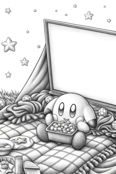 Kirby movie night under the stars