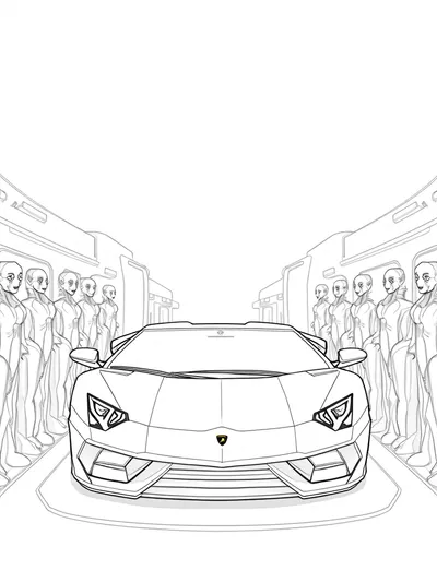 Lamborghini at the intergalactic station