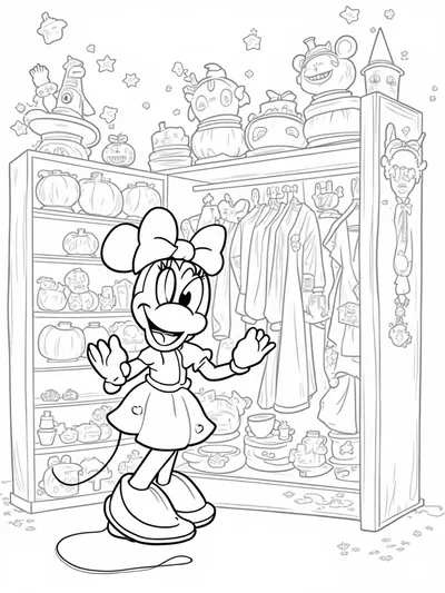 Minnie Mouse’s Halloween costume fun