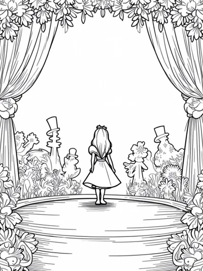 Alice on a magical stage