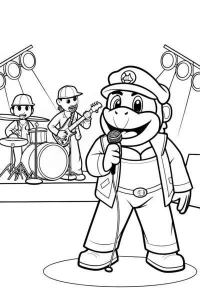 Bowser leads a rock band