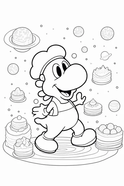 Yoshi baking in space
