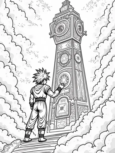 Goku in the magical clocktower