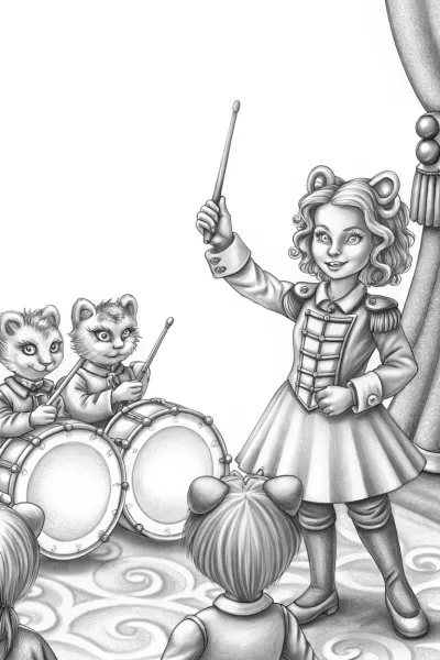 Gabby conducting her kitten band