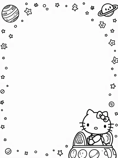 Hello Kitty in her starship