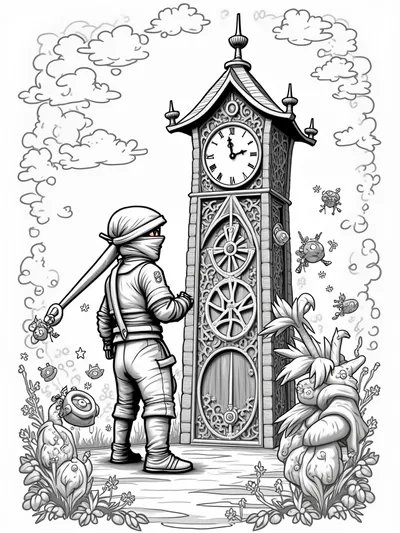 Ninja in the enchanted clock tower