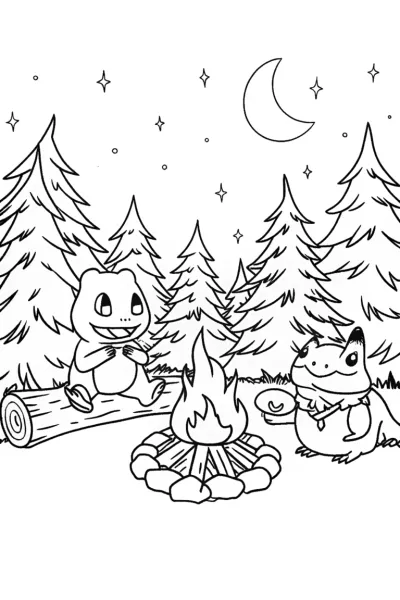 Charmander’s Campfire Adventure with Friends