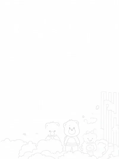 Care Bears building a cloud house