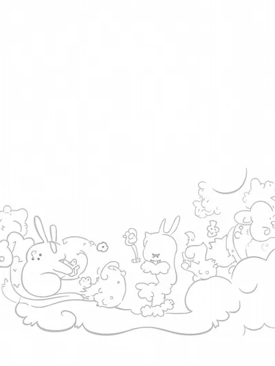 Woodland creatures in a magical garden