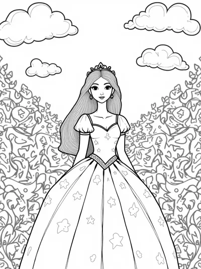 Princess in a whimsical labyrinth