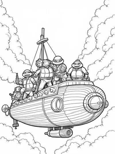 Teenage Mutant Ninja Turtles airship