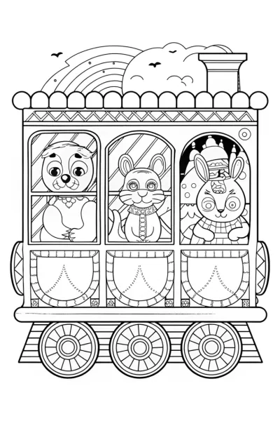 Animals on a time-traveling train
