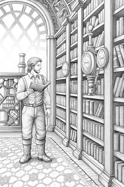 Blippi in a time-traveling library