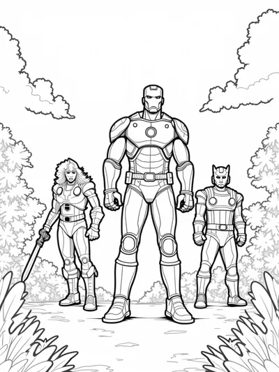 Iron Man and friends in battle