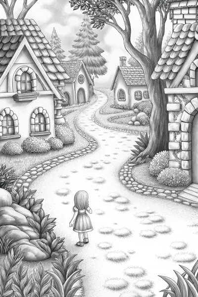 Gabby in a fairytale village