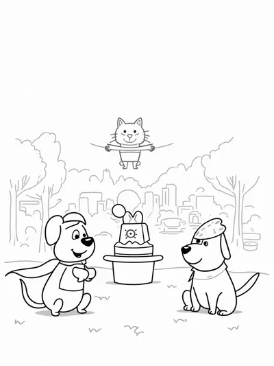 Superhero pets talent show