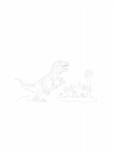 Dinosaur playground building scene