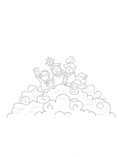 Children’s treasure hunt in the clouds