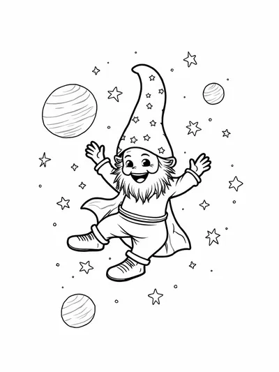 Gnome dancing among the stars