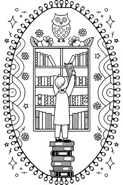 Hugo the Gnome in the Enchanted Library